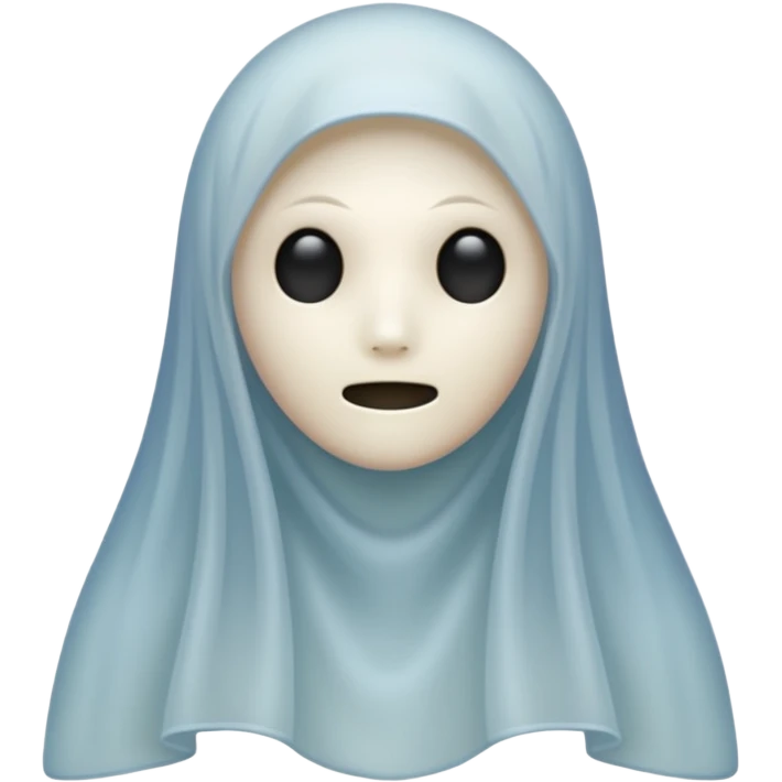 realistic ghost without a face emoji