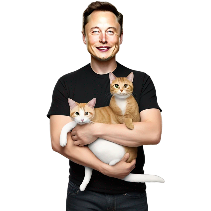 Elon musk with cat emoji