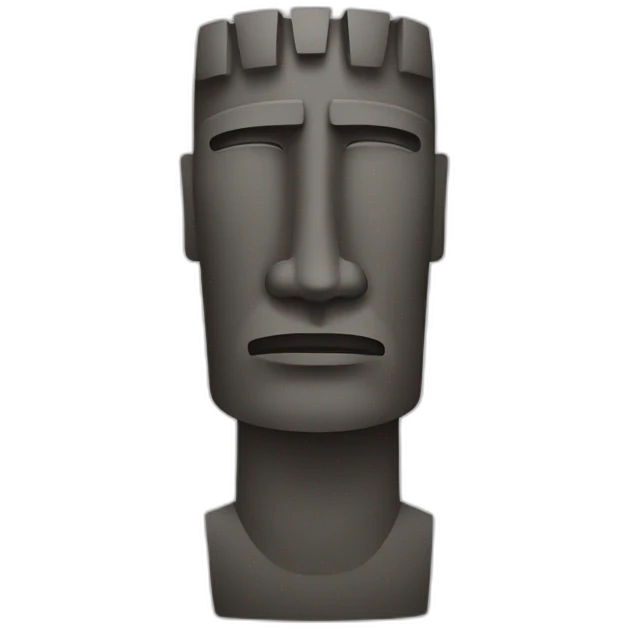 Moai gêné emoji