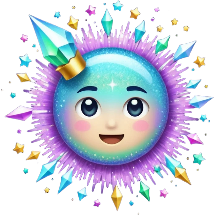 Glitter Cian Explosion emoji