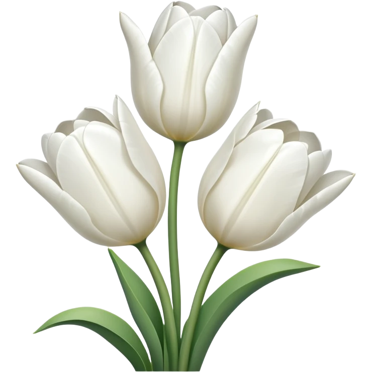 White tulips emoji