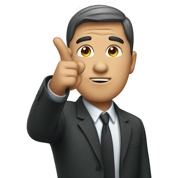 a person pointing to his head  emoji