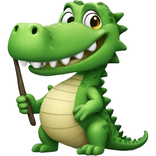 Crocodile with a magic wand emoji
