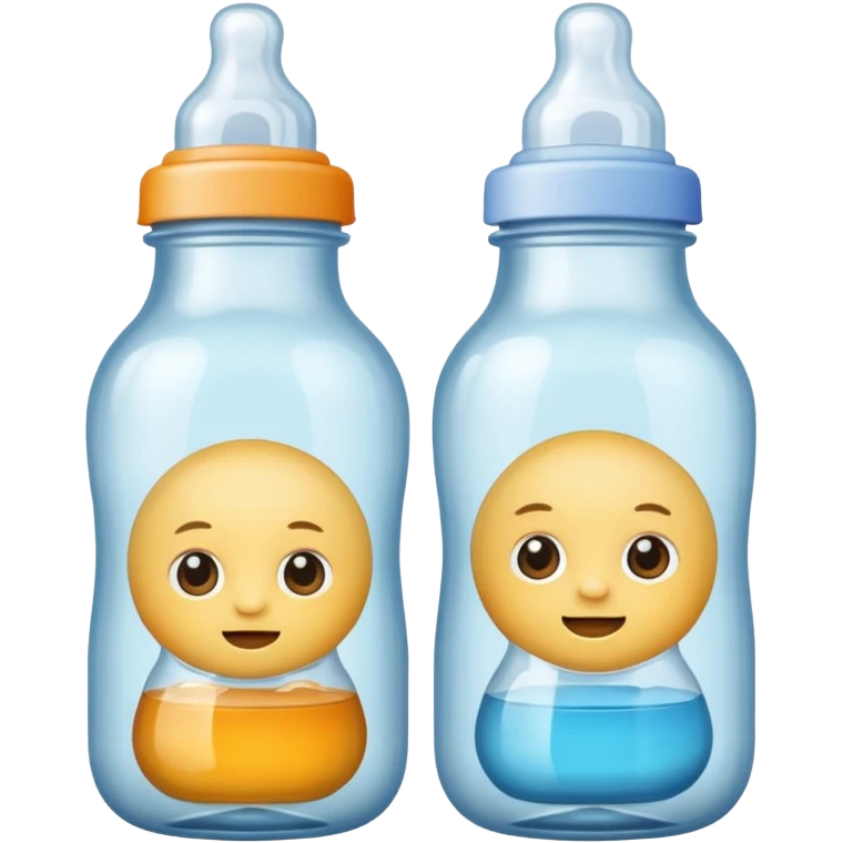 Two baby bottles emoji