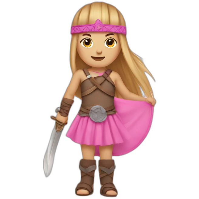Vikings en tutu rose emoji