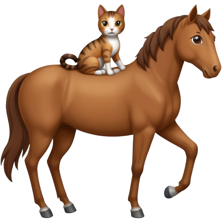 Horse with a cat on the back emoji