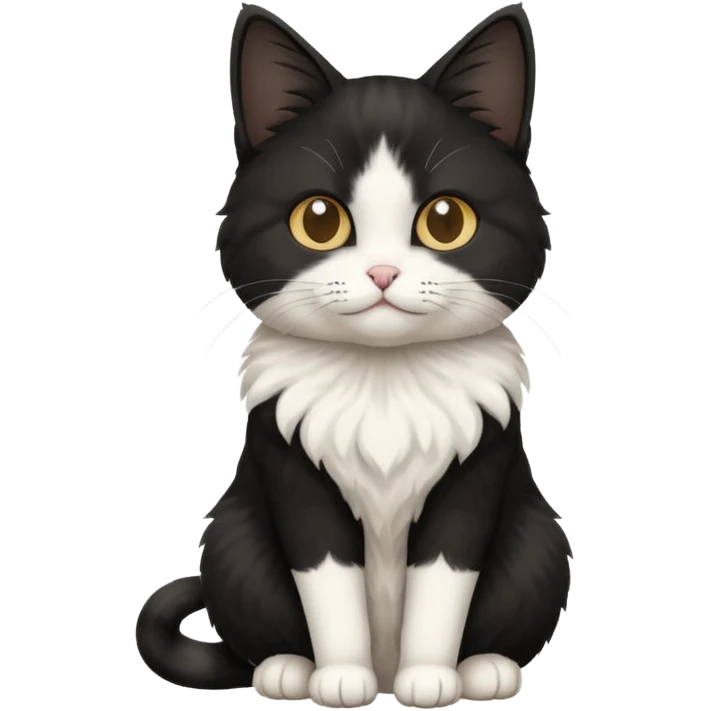 cat black and white emoji