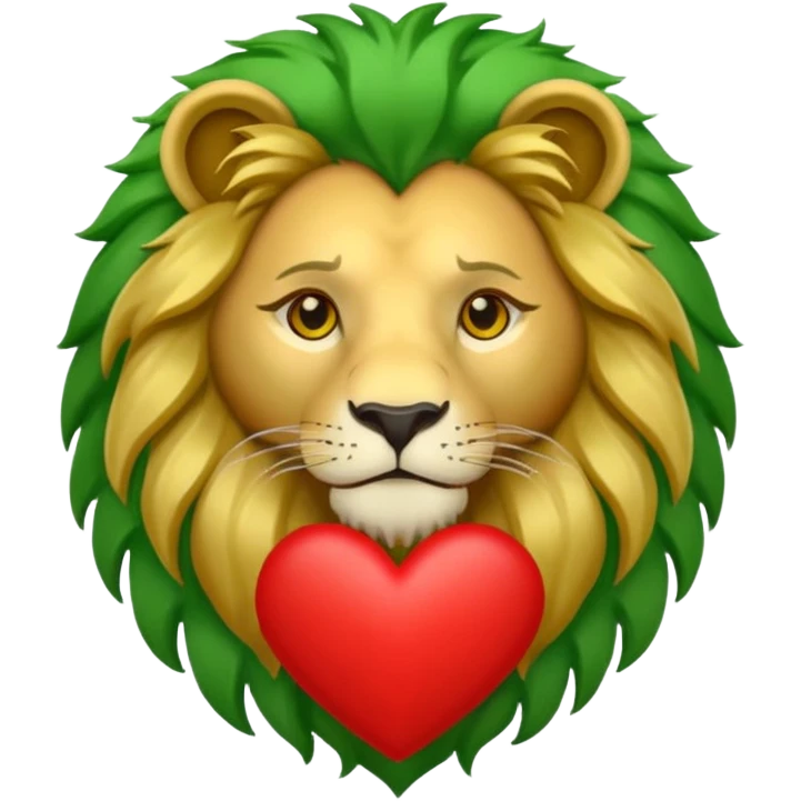 ❤️🤍🦁💚 emoji