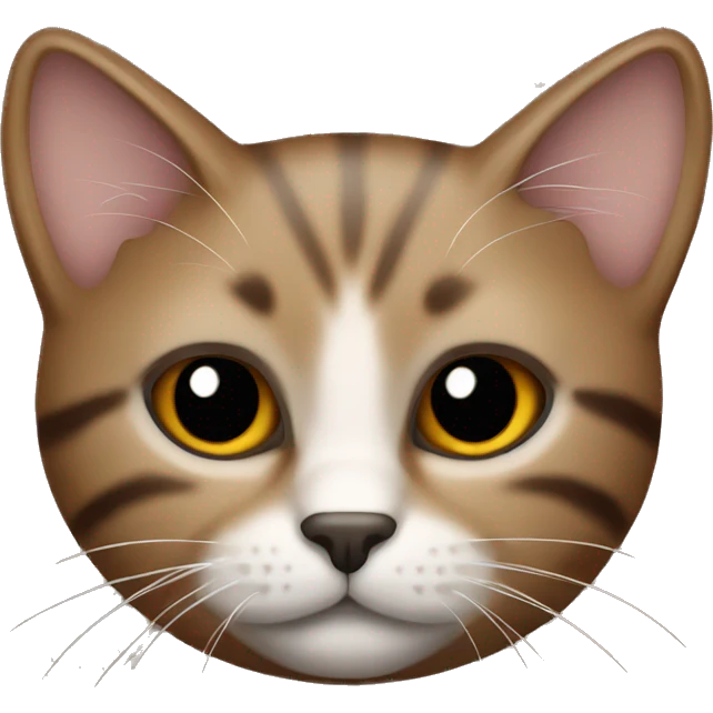 Cat in Brown with black  emoji
