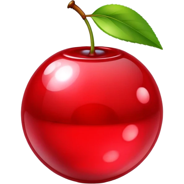 Red disco ball cherries emoji