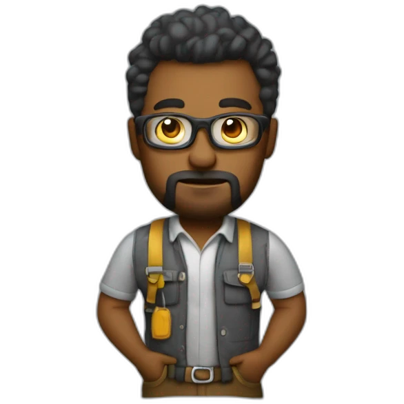 software developer solving badass issue emoji