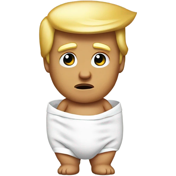Donald Trump wearing a diaper emoji