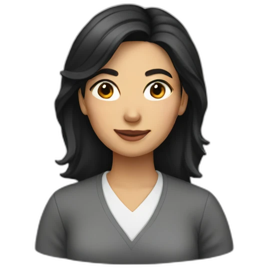 female Teacher with black hair emoji