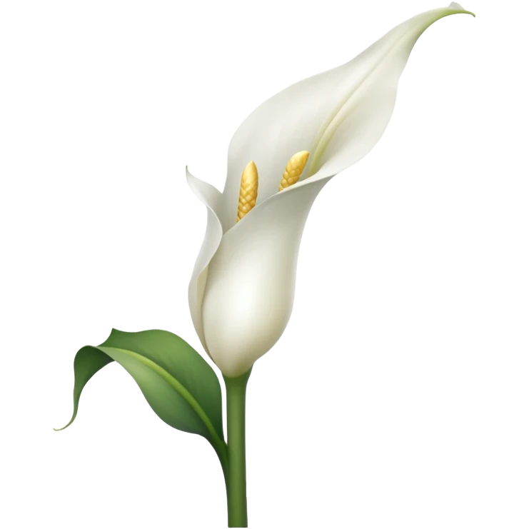 White satin Calla emoji