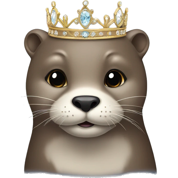 otter with a tiara on emoji