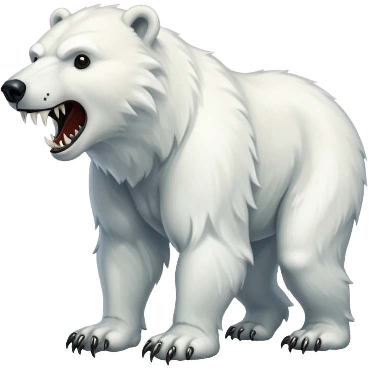 Sabertoothed polar bear with a wolf’s tail  emoji