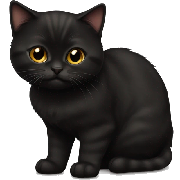 Black munchkin cat emoji