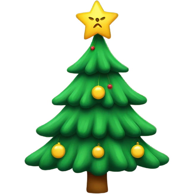 Christmas tree wishing merry Christmas emoji