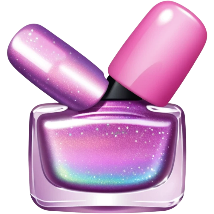  glitter nail polish emoji