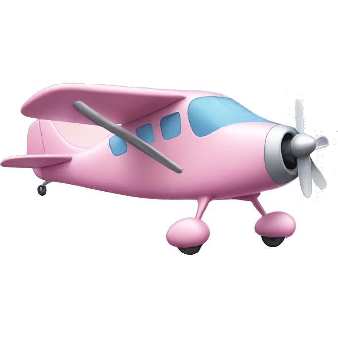 Pastel pink cartoon plane emoji