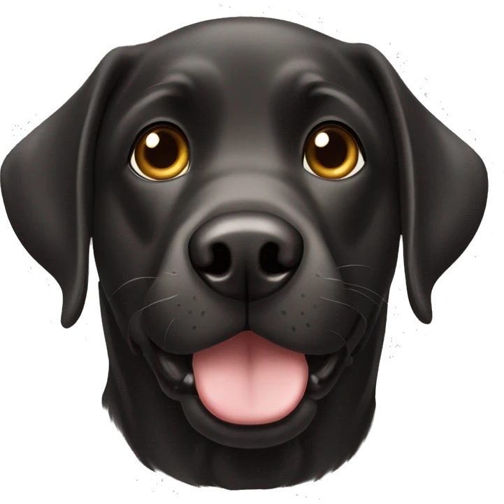 Black labrador retriever with hazel eyes emoji