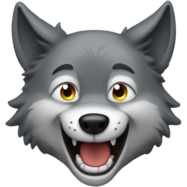 Wolf crying laughter emoji