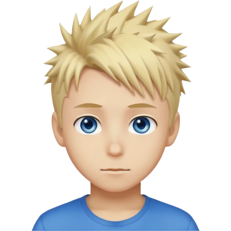 Naruto Anime style boy head emoji