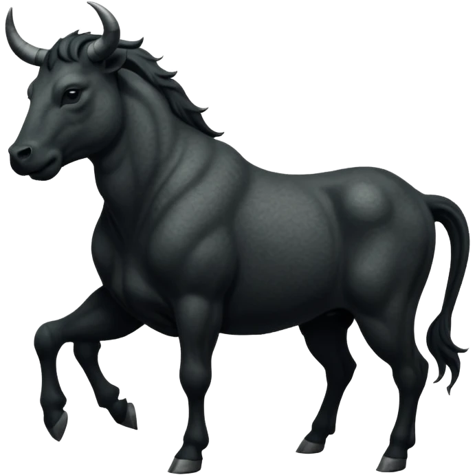 silhouettes centaur hybrid bull emoji