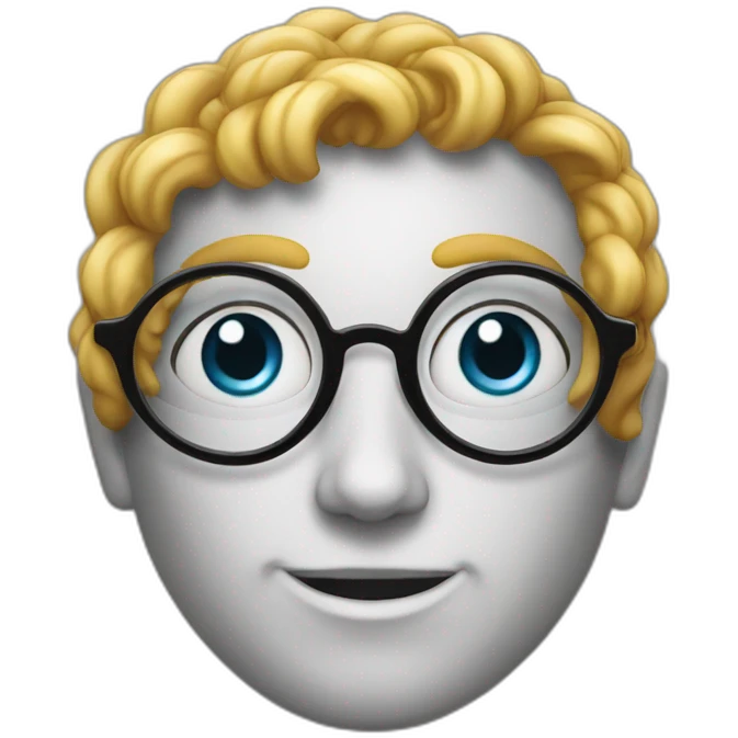 nerd with spiral eyes emoji