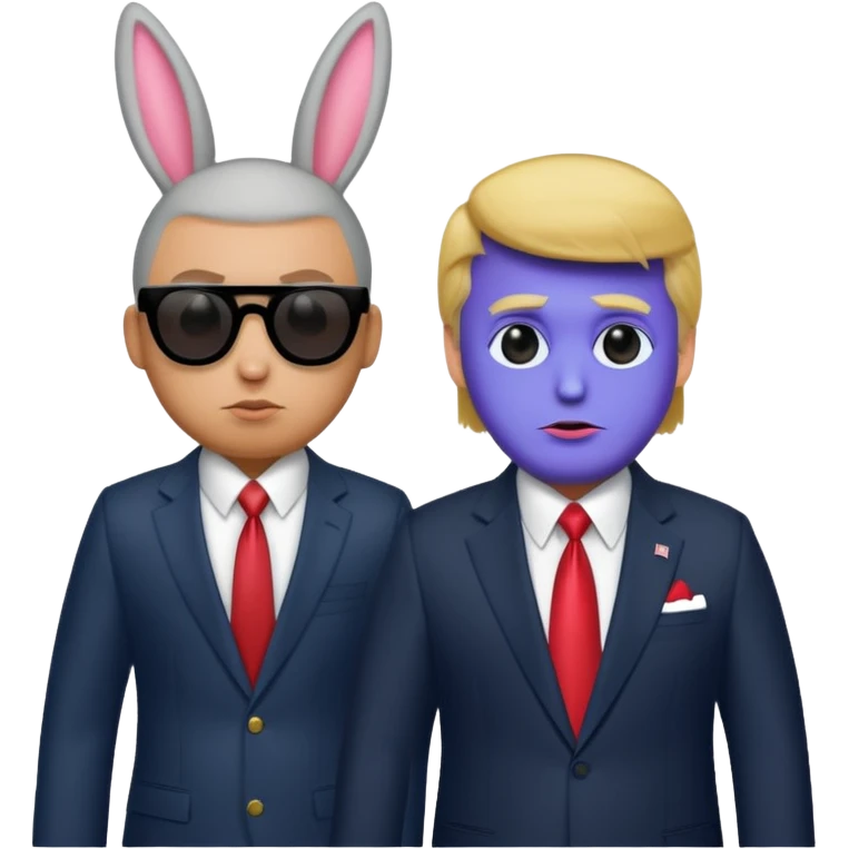 Bad bunny with trump emoji