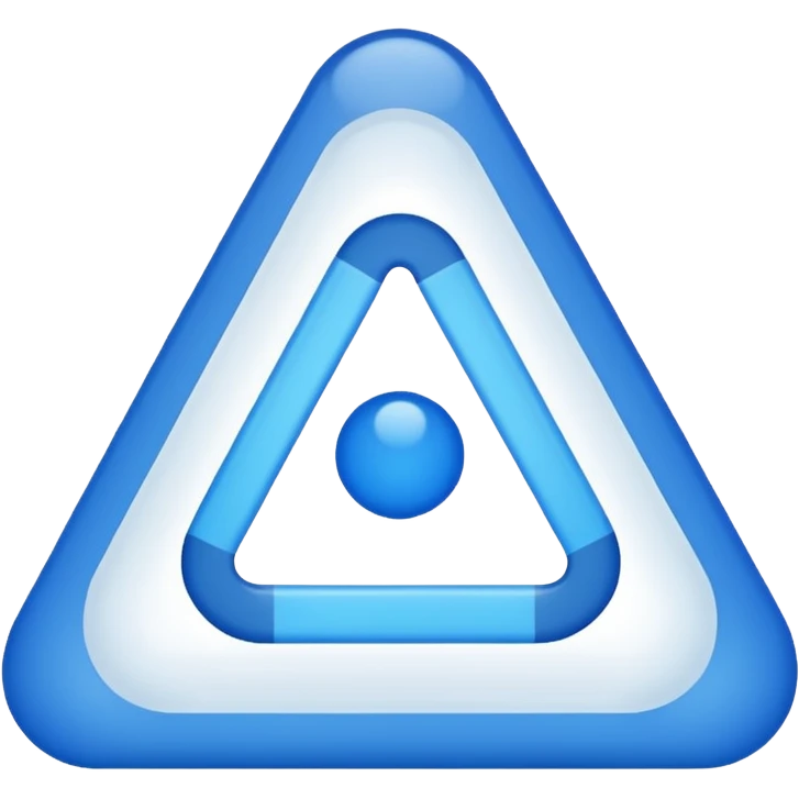 Triangle with a dot in the center emoji