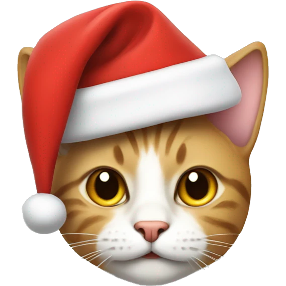 cat wearing a santa hat emoji