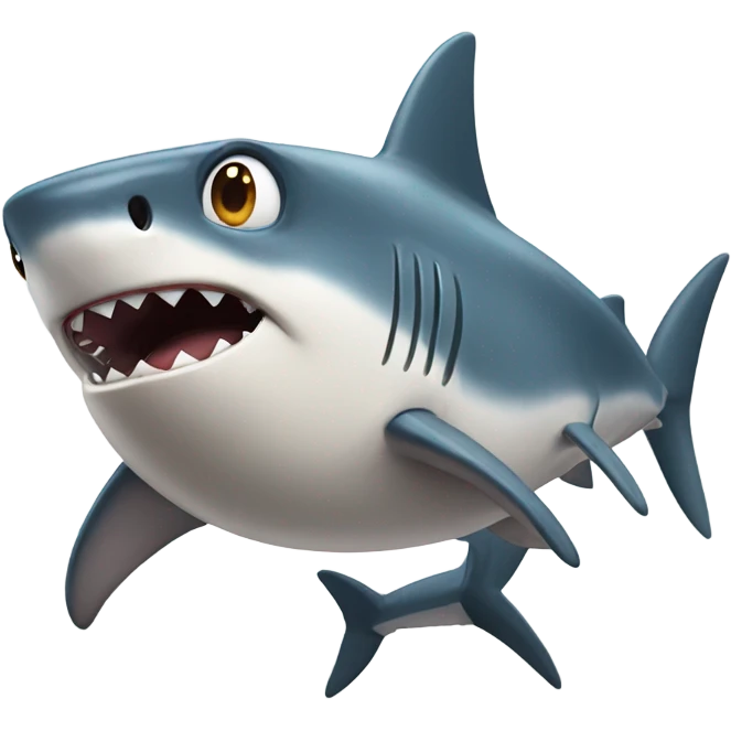 shocked shark emoji