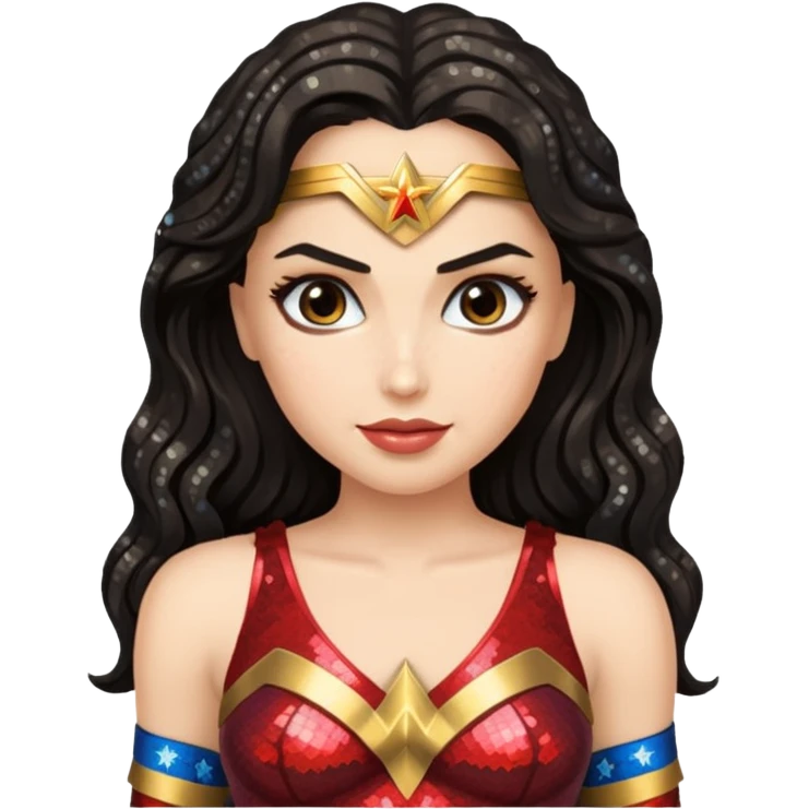 Wonder Woman with Sequin Outfit emoji