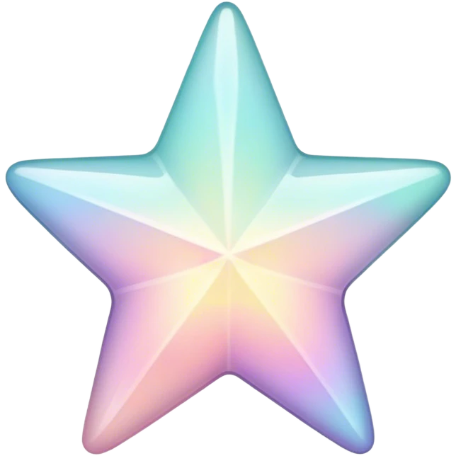 Pastel transparent star emoji