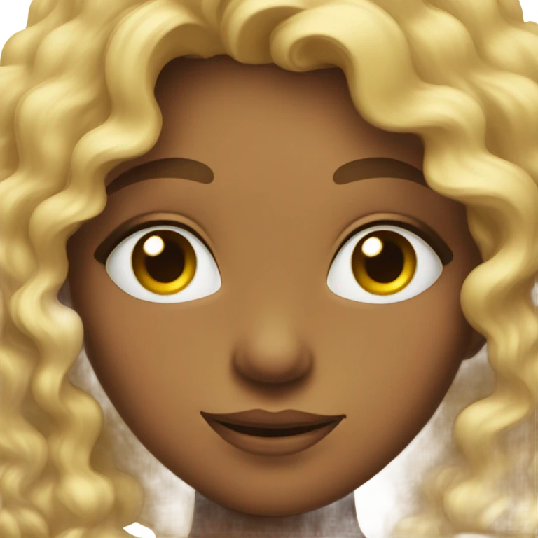 Just face with a girl curly hair wink emoji