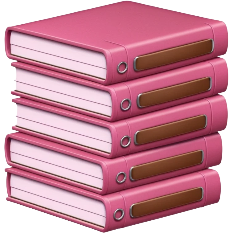 pink and brown files pile emoji