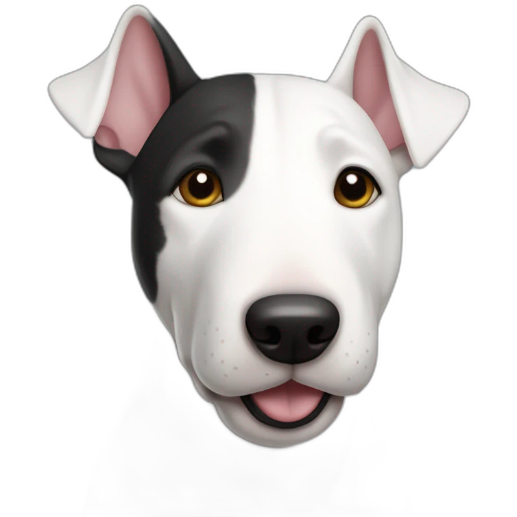 Bull-terrier tête noire et blanche emoji