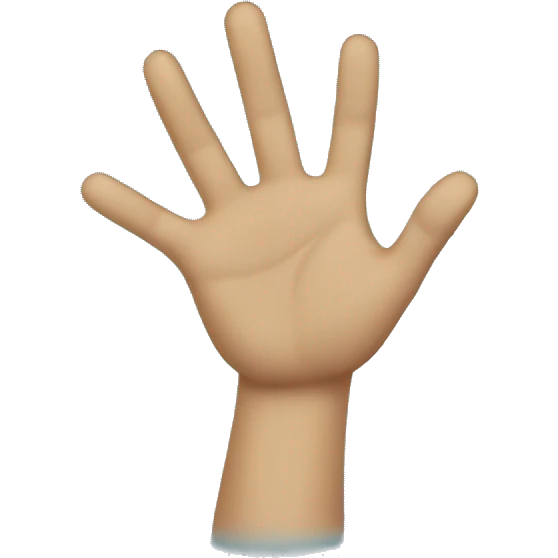 wave with one hand emoji