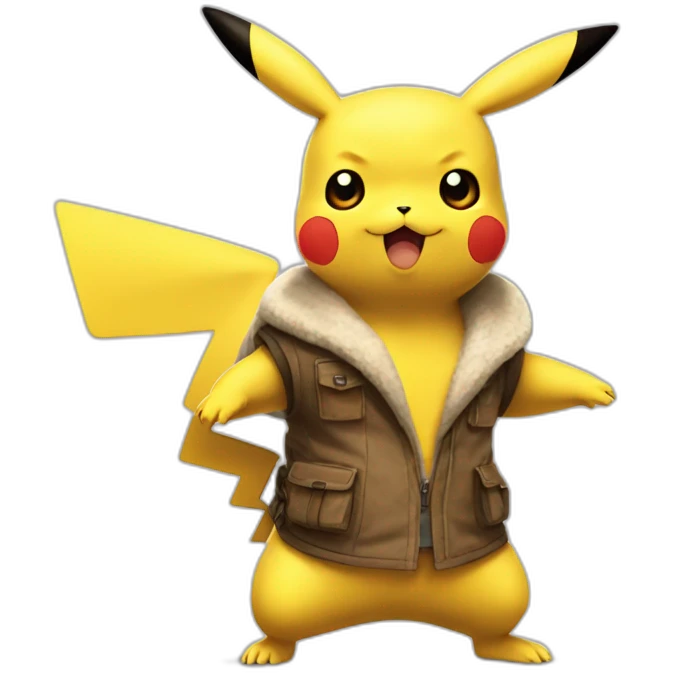 Pikachu et evoli se battent emoji
