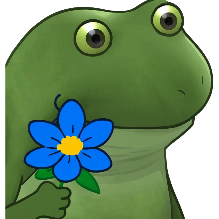 blue flower emoji