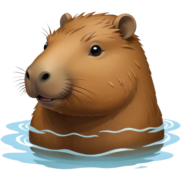 Capybara swimming emoji