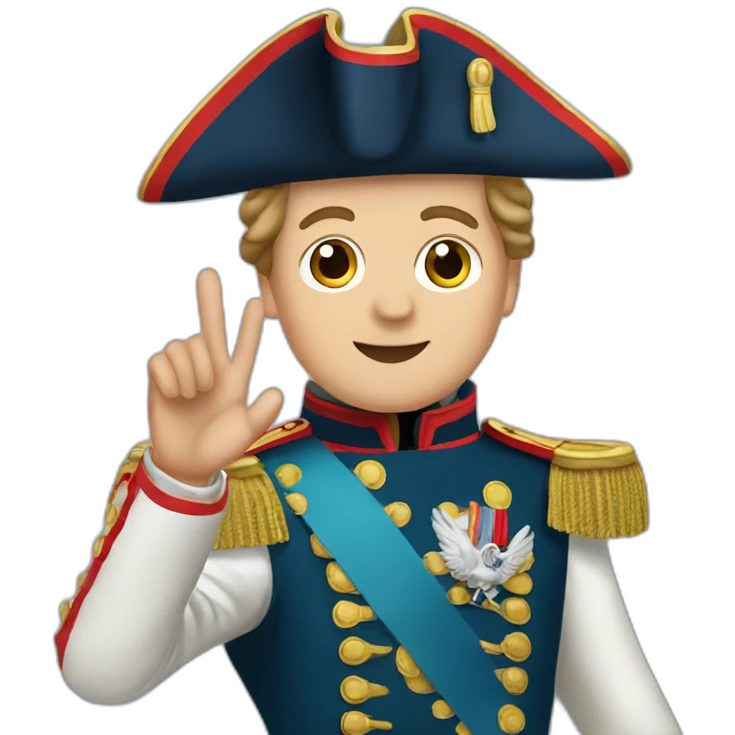 Napoleon waving emoji