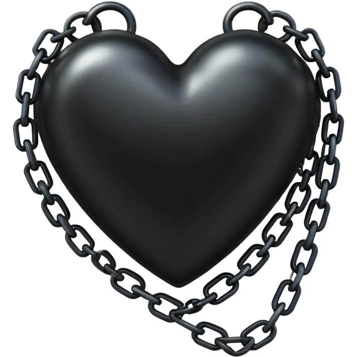 Black heart with chain emoji