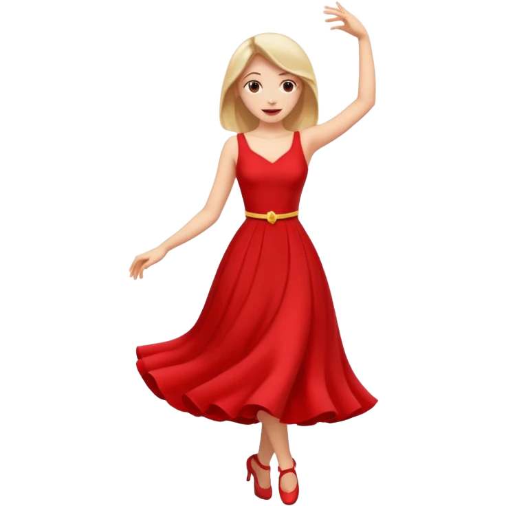 woman dancing emoji ios red dress emoji