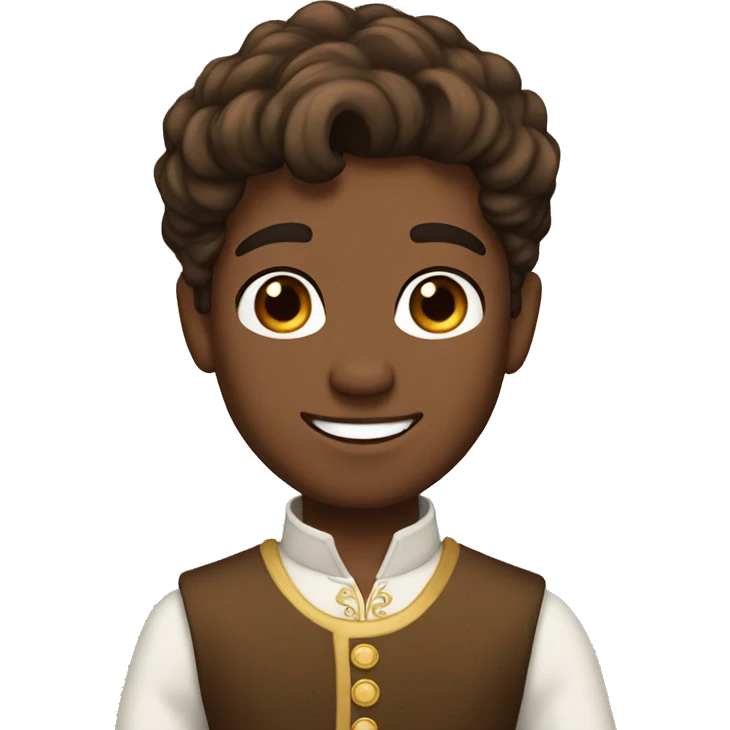 Prince Charming Brown hair brown skin emoji