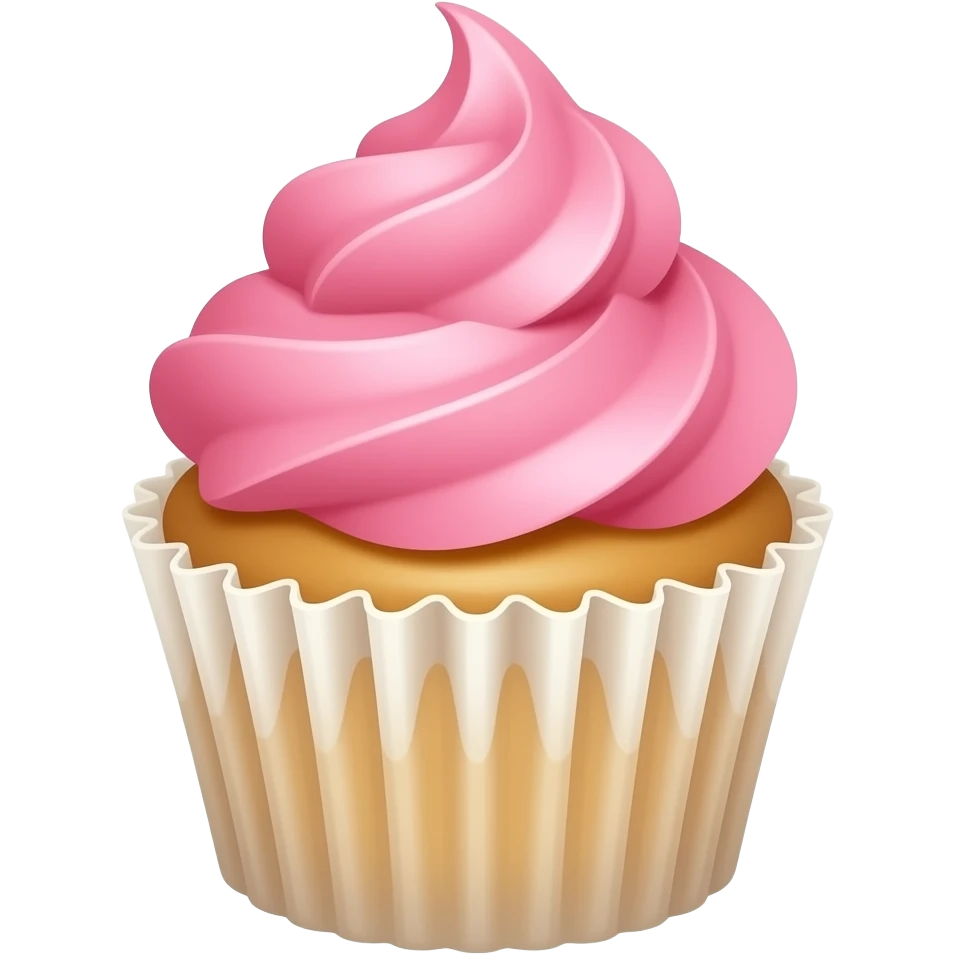 Cupcake with pink icing emoji