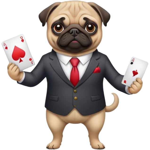 Gambling pug emoji