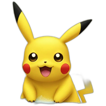 Pikachu at the sea emoji