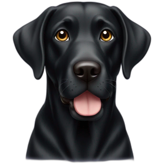 Black Labrador dog emoji